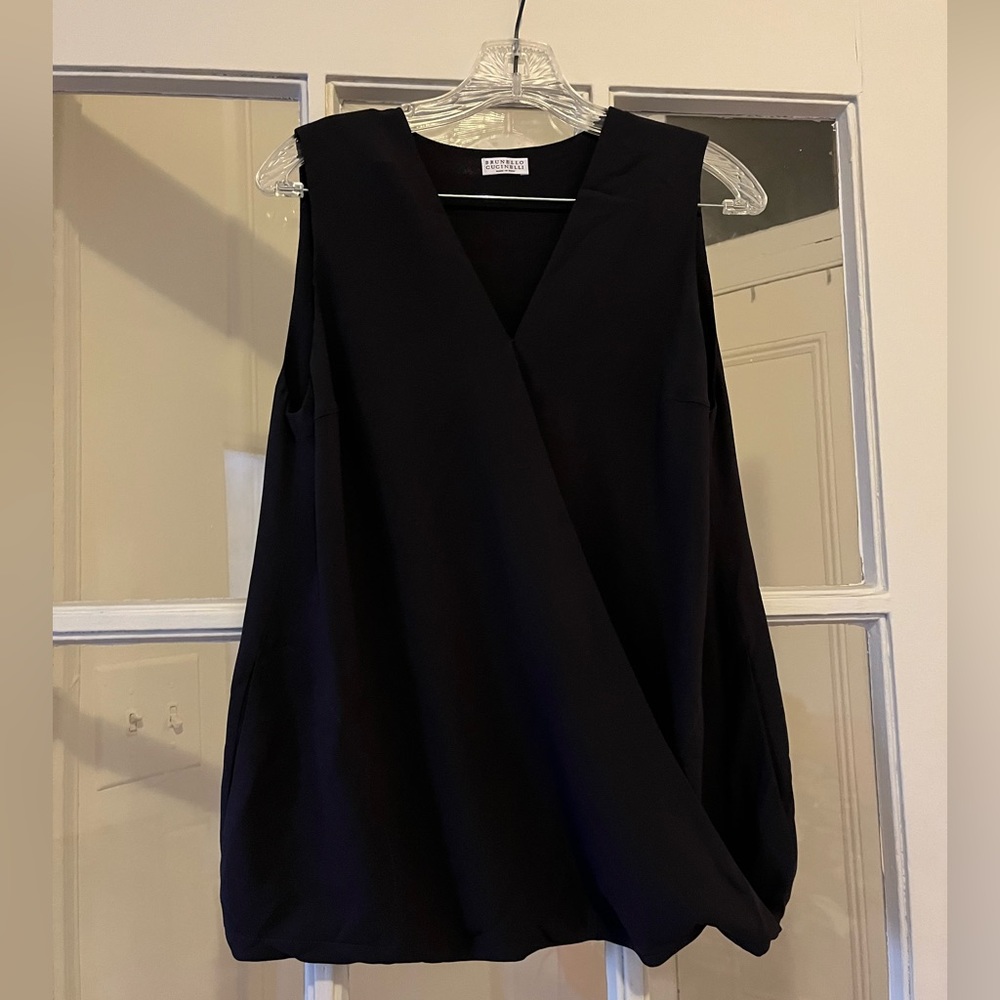 Chic Minimal Brunello Cucinelli Silk Blouse